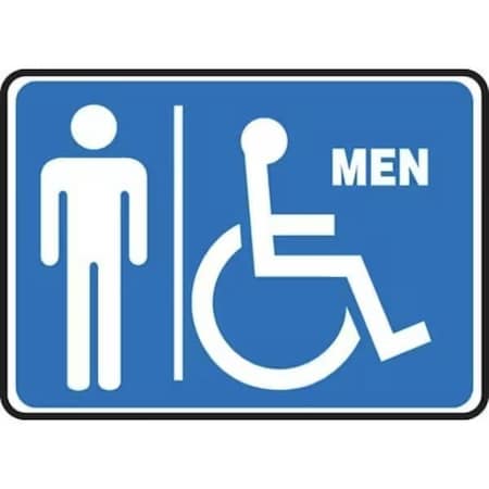 Accuform Unisex Restroom, Aluminum, 3 in x 10 in, 3/16" mounting holes MRST562VA